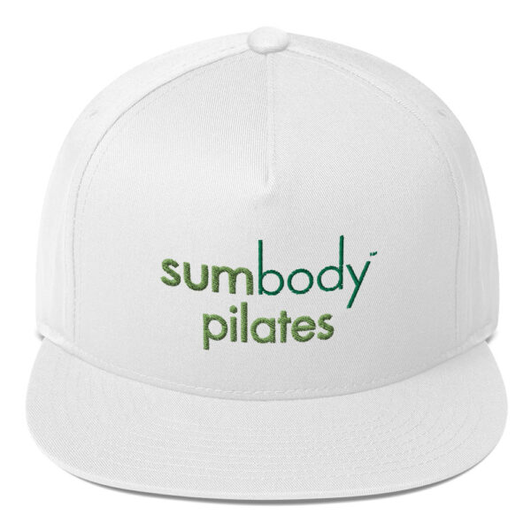 sumbody pilates flatbill hat, white