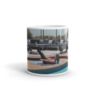 White glossy mug