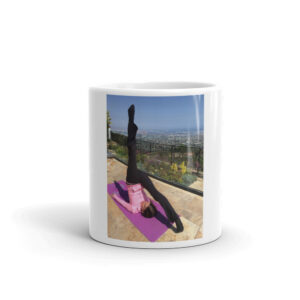 White glossy mug