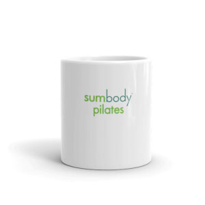 White glossy mug